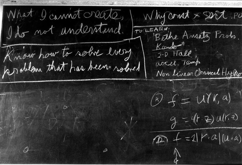 Know how to solve every problem that has been solved - Richard Feynman